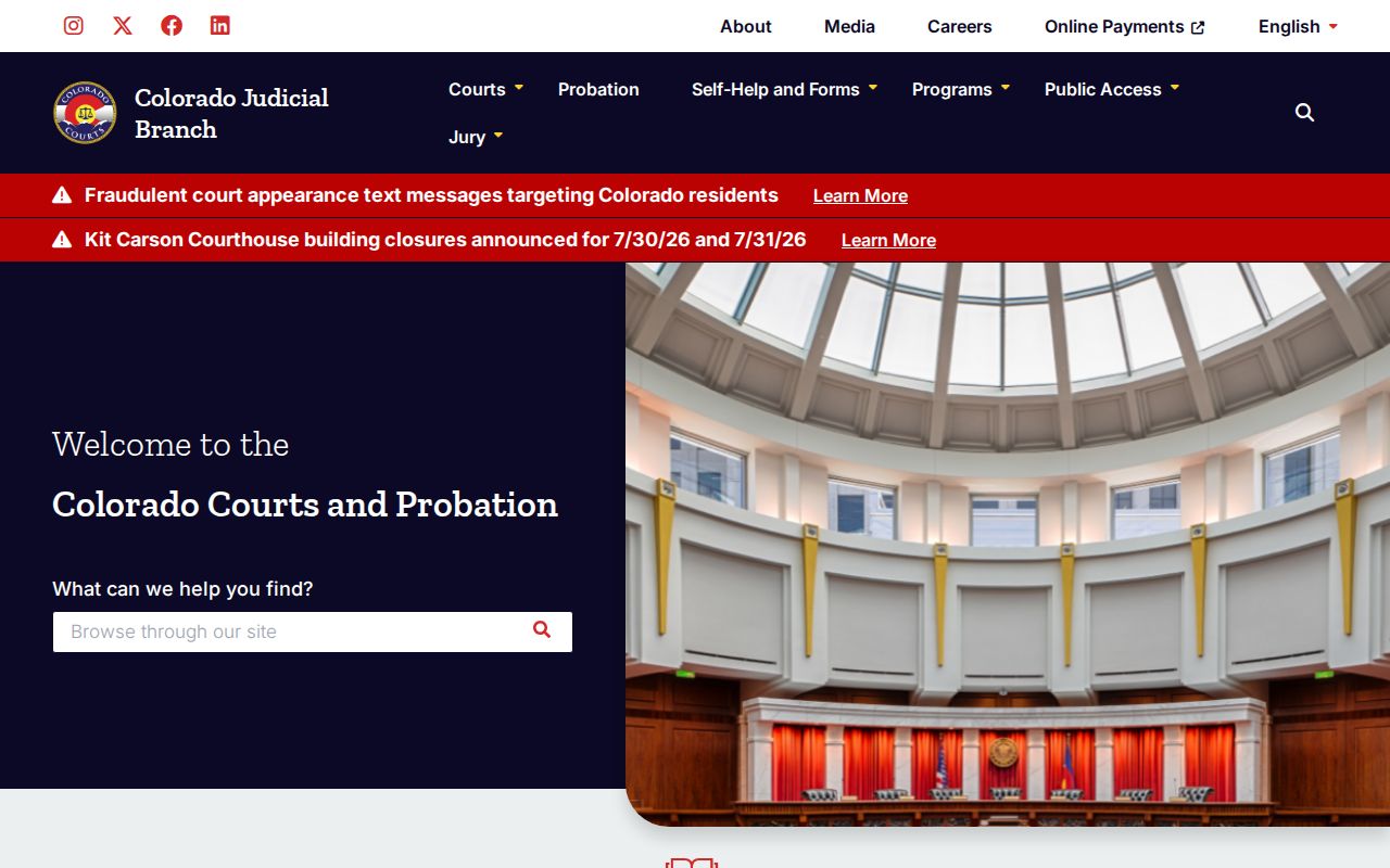 Montezuma County court dockets Colorado Courts e-filing access system